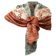 Elegante Sciarpa Plisse Misto Seta Sciale Foulard Donna Cerimonia