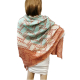 Elegante Sciarpa Plisse Misto Seta Sciale Foulard Donna Cerimonia