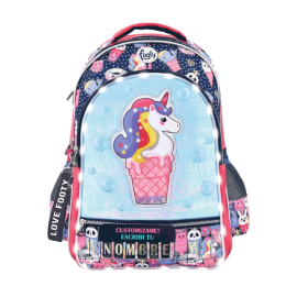 Footy Unicorn Led Large Elementary School Backpack for Girls