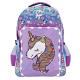 Footy Unicorno Paillettes Reversibile Viola Led Zaino Scuola Elementare per Bambina Ragazza