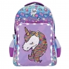 Footy Unicorn Sequin Led Large Elementary School Backpack for Girls