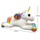 Giant Unicorn Plush Toy 95cm Sitting Pony White Glitter, Kids Girl Adults