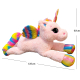 Giant Huge Unicorn Plush Toy 120cm With White Wings Lying Adult Kids