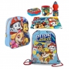 Paw Patrol Azzurro Set 6 pezzi Zainetto Zaino 3D,Sacca Sport,Portamerenda Scuola Asilo