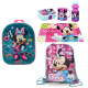 Minnie Mouse Led Blu Disney Zainetto Zaino 3D set Scuola asilo