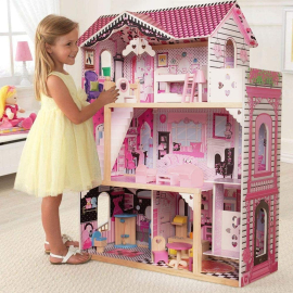 Giant House 120 cm Wooden Dollhouse with Lift and Furniture