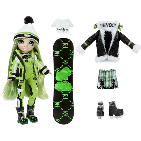 Rainbow High Winter Break Violet Willow Collectible Doll Double Outfit With Accessories and Support
