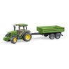 Trattore John Deere 5115 M with trailer equipped with sides