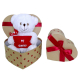 Teddy Bear with Heart 24cm White Plush in Valentine's Day Gift Box