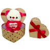 Orsetto cuore "I Love You " 22cm Peluche Fucsia in Scatola Regalo San Valentino