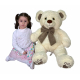 Ivon Bear Plush 80 cm Beige, Perfect Gift for Children Adults