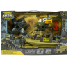 Militare Special Combat Playset Grande 6 Figure Elicottero, Motoscafo, Aereo
