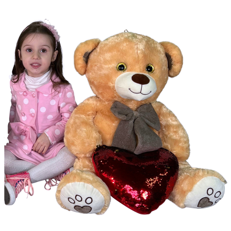 White Plush Bear 33cm " I love You " in Valentine's Day Gift Bag