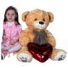 Ivon Orso Peluche 80cm Beige Grande , Bambini Adulti