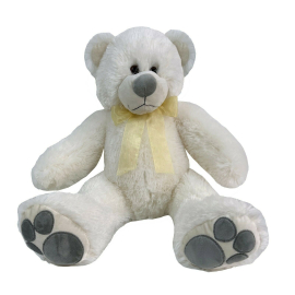 Morbido Orso 55cm Grande Peluche Bianco