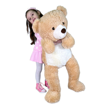 Morbido Orso 55cm Grande Peluche Bianco