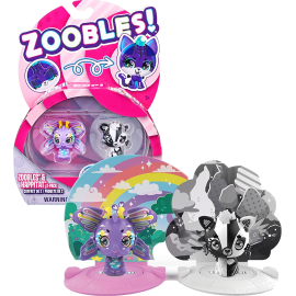 Zoobles 2-Pack Animali Trasformabili Opposite Obsessed 2x Figurine + Accessori