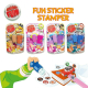 Sticker Fun Magico Timbro con Adesivi 160 Stickers Bambini Stacca Riattacca Smileys