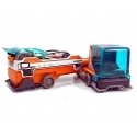 Hot Wheels Districk Transport Super Rigs Camino con Auto in scala 1:64
