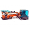 Hot Wheels Districk Transport Super Rigs Camino with Car in 1:64 scale