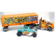 Hot Wheels Road Roller Super Rigs Camino with 1:64 Scale Cars