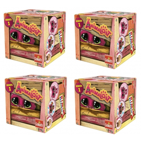 GOLIATH - Animalost Serie 1 Animaletti da Salvare Collezione Mystery 4 Box Mystery