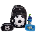 Footy Pallone Football Led Grande Zaino + astuccio Scuola Elementare per Bambini Ragazzi