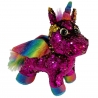 Unicorn 30cm with Wings Plush Sequins Sequins Reversible Fuchsia Girabrilla