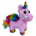 Unicorn 30cm with Wings Plush Sequins Sequins Reversible Pink Girabrilla