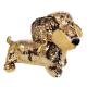 Dachshund 30cm Dog Plush Sequins Sequins Reversible Gold Girabrilla