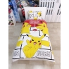 Pokemon Pikachu Set lenzuola Copripiumino 140x200 letto singolo 100% cotone Biancheria da letto