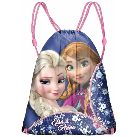 Disney Frozen Zaino Piatto Sacca Sport Palestra Escursioni Viola