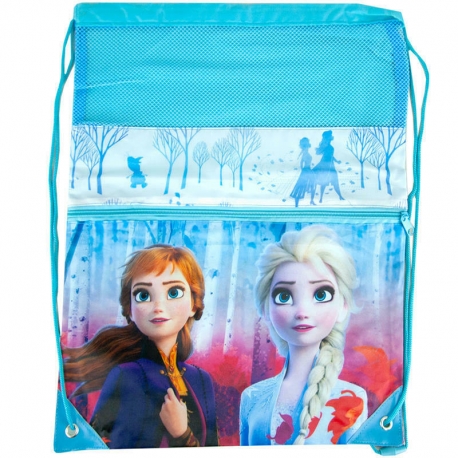 Disney Frozen Flat Backpack Sports Bag Gym Hiking Elsa Sparkle