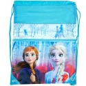 Disney Frozen Flat Backpack Bag Sports Gym Hiking Frozen 2 blue zip