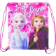 Disney Frozen Zaino Piatto Sacca Sport Palestra Escursioni Frozen 2 blu zip
