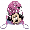 Disney Minnie Mouse Zaino Piatto Sacca Sport Palestra Escursioni Pois Fuchsia