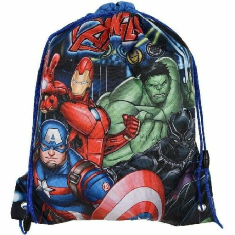 Marvel Avengers Flat Backpack Sports Bag Gym Hiking Backpack Bag Yellow