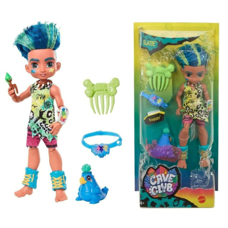 Cave Club Rockelle Doll and Dinosaur 45cm with Accessories, Toy Playset