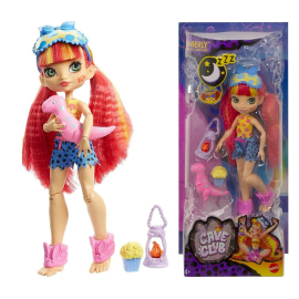 Cave Club Prehistoric Pajama Party Emberly Doll Playset with Pink Hair