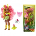 Cave Club 25.4 cm Fernessa Prehistoric Doll, Pink Hair, with Dinosaur