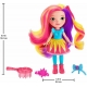 Cave Club 25.4 cm Fernessa Prehistoric Doll, Pink Hair, with Dinosaur