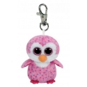 TY Beanie Plush Owl Glider Keychain 8.5cm Girl Women Clip Bag Backpack