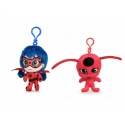 Miraculous Ladybug Portachiavi Peluche 12cm 3D ,Ciondolo Borsa Zaino Lady Bug + Tikki