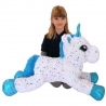 Grande Peluche Unicorno Pony Cavallo Bianco 75 cm per Bambini Ragazzi Adulti San Valentino