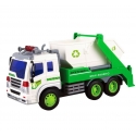 Auto Camion Carro Portacontainer Raccogli Rifiuti con Luci e Suoni Scala 1:16