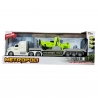 Auto Carro Attrezzi Camion Trasporti Aereo Verde Luci e Suoni Scala 1:16