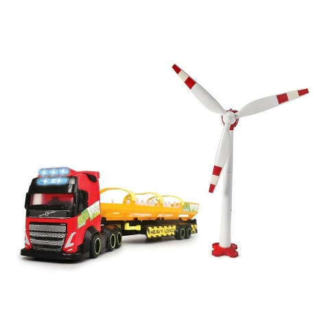 Auto Carro Attrezzi Camion Trasporti Aereo Verde Luci e Suoni Scala 1:16