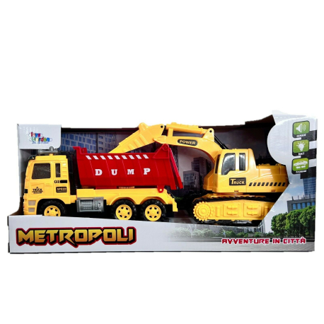 Metropolis Red Tourist Bus with Clutch Lights and Sounds Scale 1:16