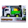 Auto Carro Camion Aperto Spazzatura City Service con Luci e Suoni Scala 1:20