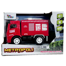City Service Open Truck Garbage Truck with Lights and Sounds 1:20 Scale